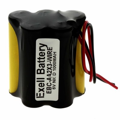 6V 1000mAh NiCD Battery Pack w/  5''  wires For Search Lighting, Power Tools