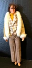 Vintage 1968 Mod Hair Ken Doll Rooted Hair Hong Kong Plaid Outfit & Coat
