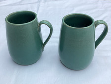 2 x Buchan Portobello Scotland Stoneware Mugs 13cm Tall