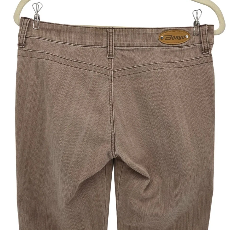 Vintage Let Me B. Bongo Juniors 7 Jeans Flared Light Brown Tan 1990s Y2K Denim - Image 4 of 4