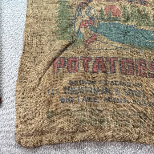 Rare Vintage Big Lake Special Brand Burlap Bag, Les Zimmerman & Sons - Picture 8 of 15