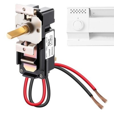 Built-in Thermostat for Electric Baseboard Heater 22A 240/208/120V Single Pole