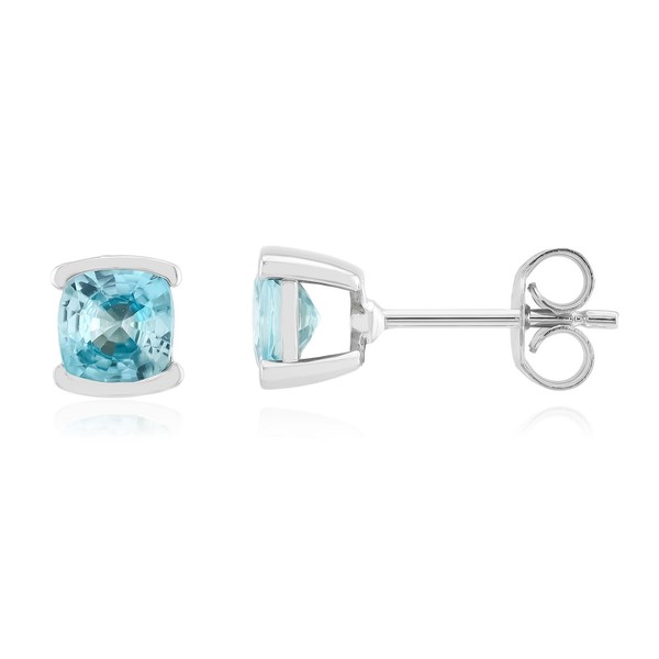Cavill Ratanakiri Zirkon Ohrringe 1,857Ct Platin Silber Damen Schmuck Hellblau-image