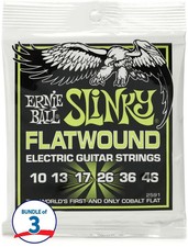 Ernie Ball 2591 Regular Slinky Flatwound Electric Guitar Strings - .010-.046