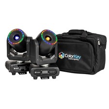 ColorKey CKU-5072 Halo Spot 100 24x RGB Halo LED Moving Head Lights 2-Pack