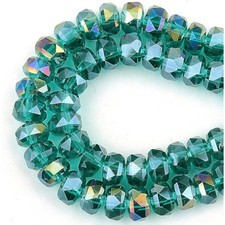 8mm Sparkle Rondelle Crystal Beads for Jewelry Making - Spacer Faceted