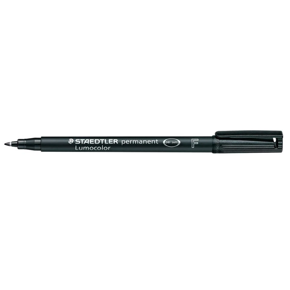 STAEDTLER Lumocolor Folienstifte schwarz 0,6 mm permanent, 10 St.