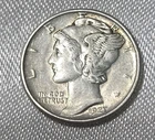 1927 D MERCURY DIME AU+