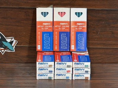 Marvy Uchida Markers Lot x 141 Artist Colors Soft Vinyl Point #1300 Japan New