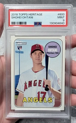 2018 Topps Heritage Shohei Ohtani RC Rookie #600 PSA 9 Mint