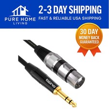 Durable 10 Feet XLR Female to 1/4 TRS Audio Cable - Universal Compatibility