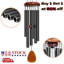 Wind Chimes Large Deep Tone Chapel Bells 6 Tubes Outdoor Garden Home Decor Gift