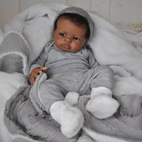 Black Boy, 20 Inch African American Newborn Boy