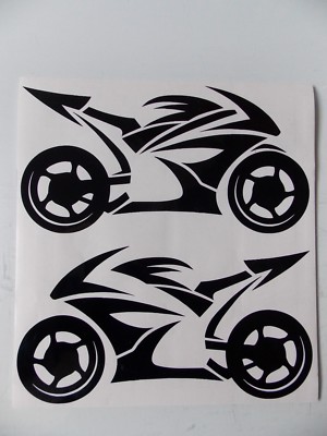 2 x Motorcycle Stickers 110 x 60 cm - Right + Left, All Colours Available 