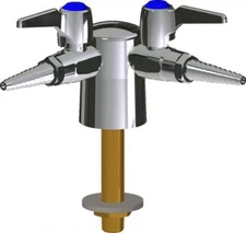 Chicago Faucets LGB1-11C-20 Deck-Mounted Laboratory Turret with Two 90-Degree