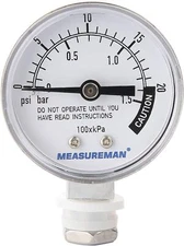 MEASUREMAN Stainless Steel Pressure 1/8"NPT Gasket and Nut 