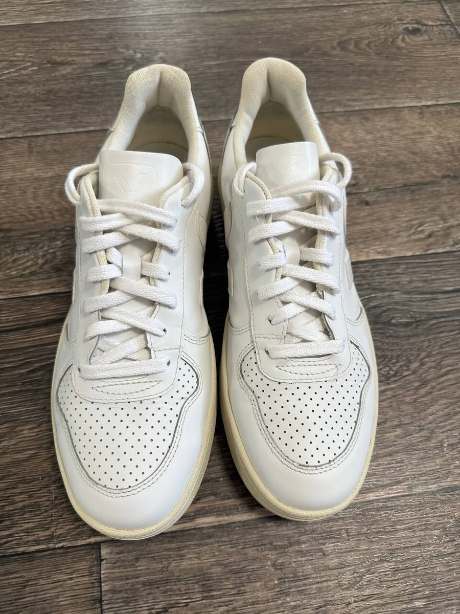 Veja Women White Leather Sneakers Shoes uk7 us9 eu40 | eBay