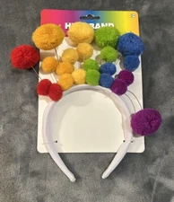 Pride Headband Party Adult Kids Costume Pompo Dress Up LGBTQ Colorful Party