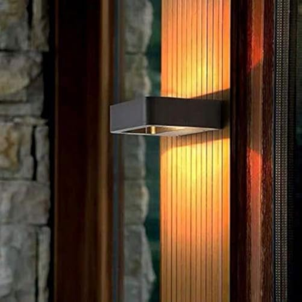 Lampade da parete per esterni a LED infissi impermeabili IP65 nero 7W alimentato