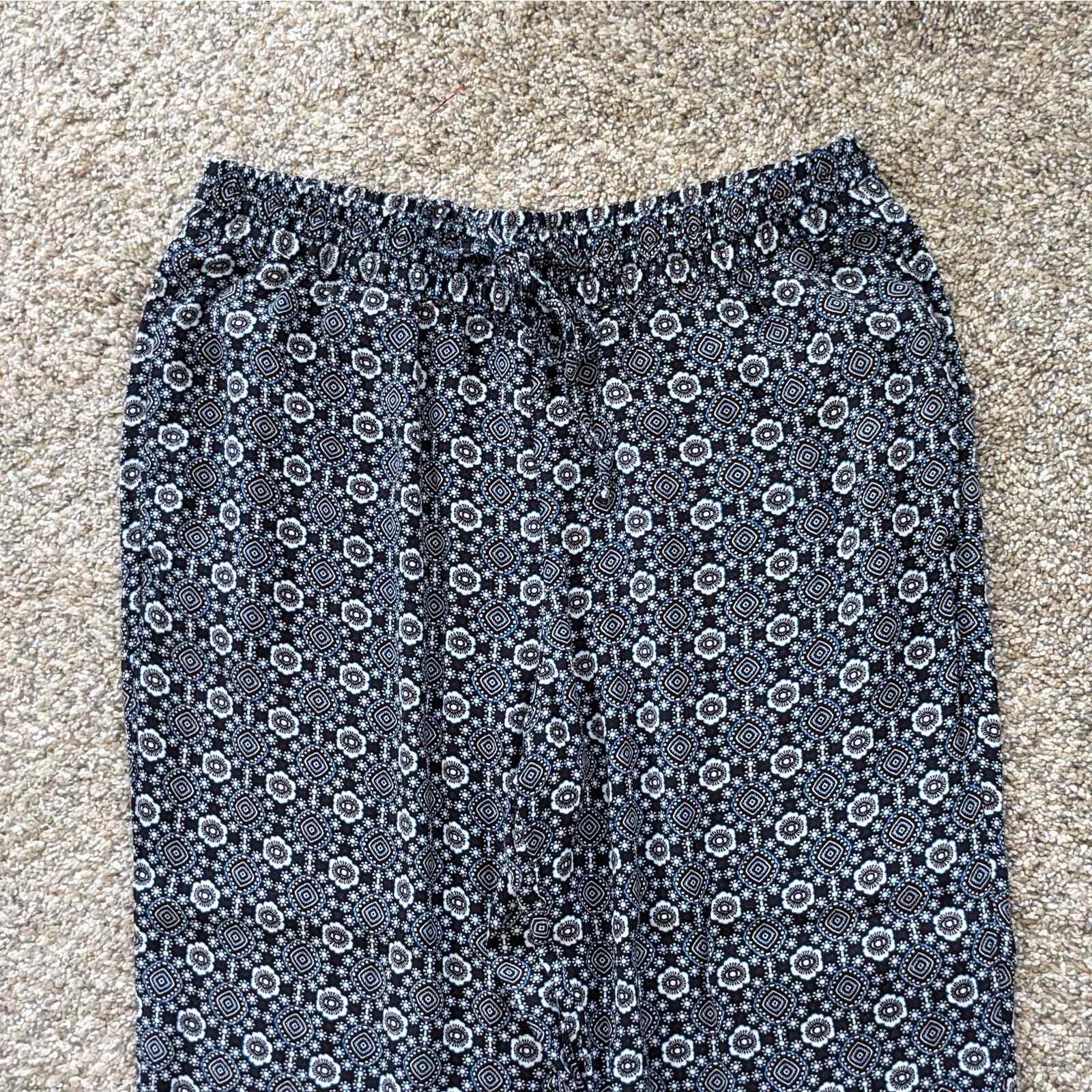 Talbots Petites Patterned Drawstring Pants Sz. MP - image 5