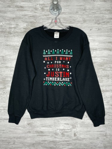 Gildan Sweatshirt Womens Small Black 