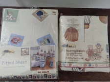  Kidsline Go Team Crib Set 9pc Quilt Mobile Blanket Sheet Skirt Bears SPORTS 