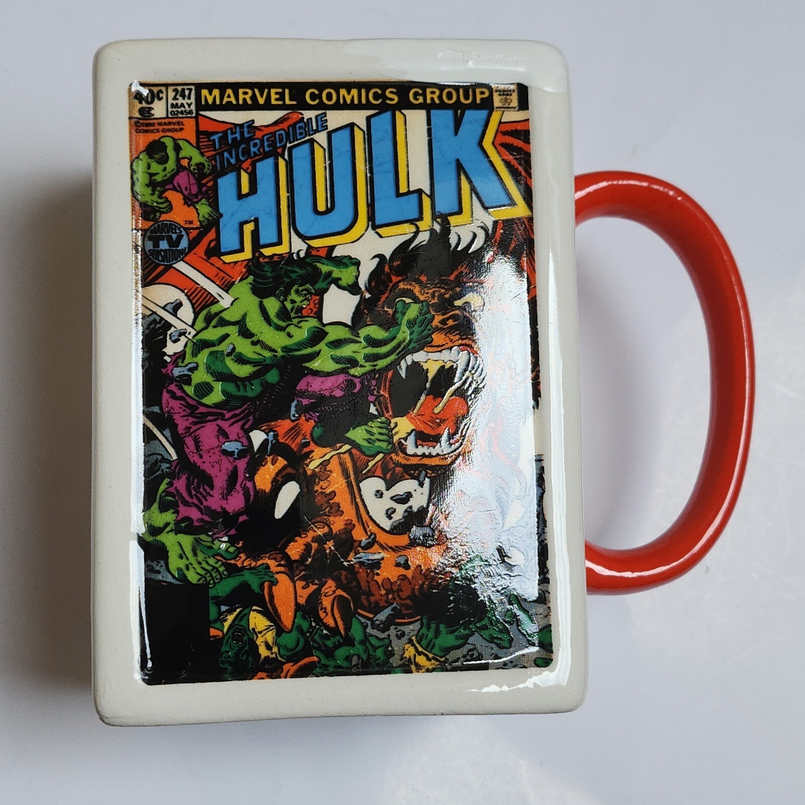 Marvel Comics Square Mug Black Panther Hulk Captain America Comic Pages NEW