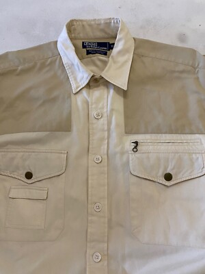 Men s Vtg Polo Ralph Lauren Back Country Long Sleeve Button Down Shirt XL Rare 