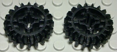 Lego Technic Zahnrad 20 Zähne Schwarz 2 Stück