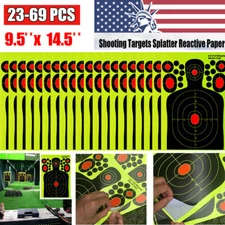 23-160pcs Shooting Targets Reactive Splatter Range Paper Target Gun Shoot Rifle