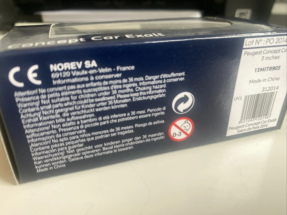 VOITURE PEUGEOT concept car exalt NOREV 1/72 DIE-CAST NEUF CAR SALON AUTO - Photo 2/4