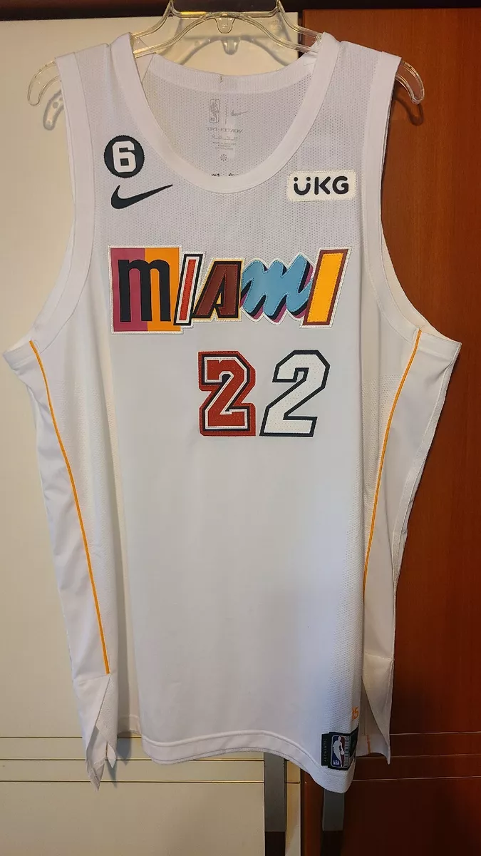 Nike Men's 2022-23 City Edition Miami Heat Jimmy Butler #22 White