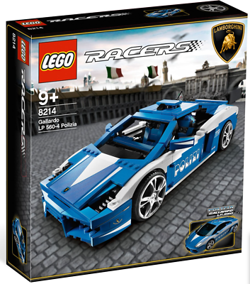 lanigiro　2005年製 フィギュリン　セット Lego 8214 RACERS Lamborghini Gallardo POLIZIA LP560-4 New Factory