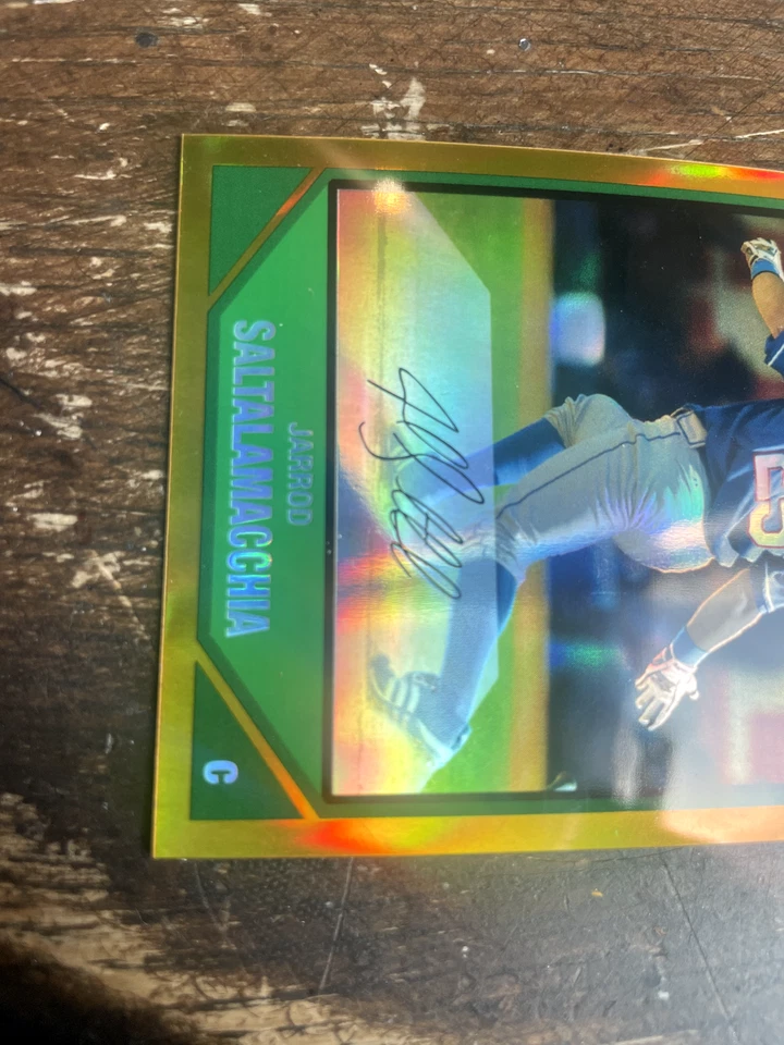 2007 Bowman Chrome GOLD SER# 10/50 RC JARROD SALTALAMACCHIA - Image 4 of 4