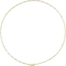 Paperclip Style 16" Inch Chain Necklace in 14K Yellow Gold Filled 2.1 mm Wide