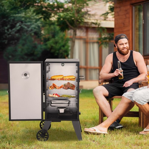 Royal Gourmet 28-Inch Electric Smoker w/ 3 Cooking Grates Outdoor BBQ Cooker - Picture 11 of 15