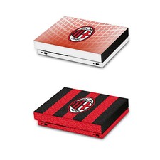 OFFICIAL AC MILAN 2020/21 CREST KIT VINYL SKIN DECAL FOR XBOX ONE X CONSOLE