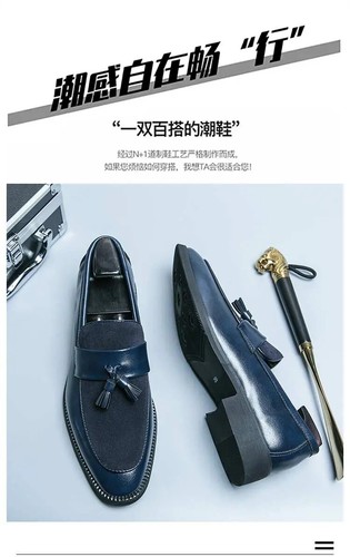 38-46 Mens Tassels Slip on Evening Party Casual Dress Shoes Splicing Spring Size - Picture 9 of 22