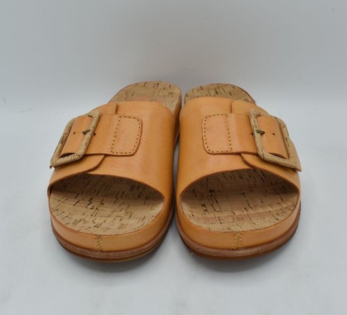 Kork Ease Womens Size 7 Tutsi Buckle Light Orange Leather Slide Sandals Shoes - Picture 7 of 12