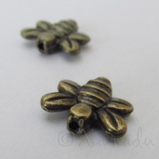 Bumble Bee 14mm Antiqued Bronze Spacer Beads B8355 - 10, 20 Or 50PCs