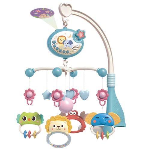 Baby Musical Bed Bell Nursery Light Crib Mobile Star Music Box Rattle Toy Remote - Picture 13 of 14