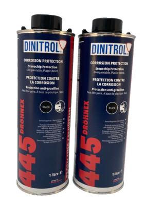 2 x DINITROL 445 Schwarz Steinschlag 1L 1 Liter Dose Radläufe Rostschutz