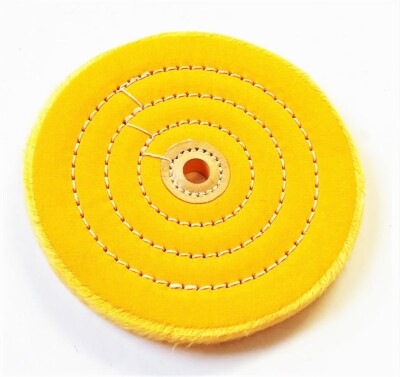PTC 6'' SEWN BUFFING WHEEL PAD STIFF FIRM 1/2'' ARBOR BENCH GRINDER POLISH 88956