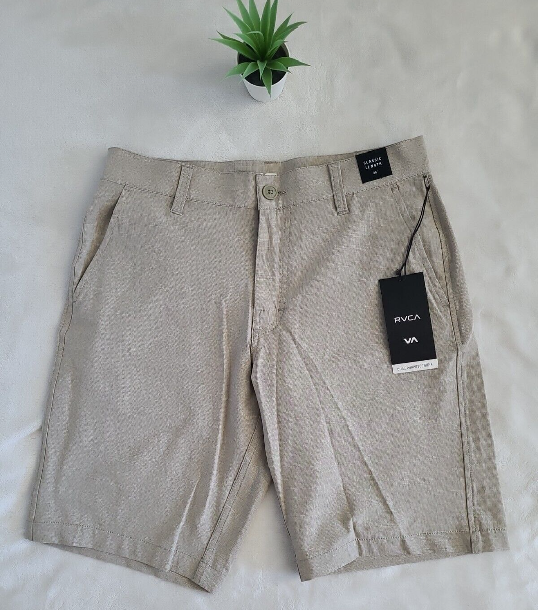 RVCA Balance Khaki Hybrid Shorts Men's Size 28 Preppy Skater