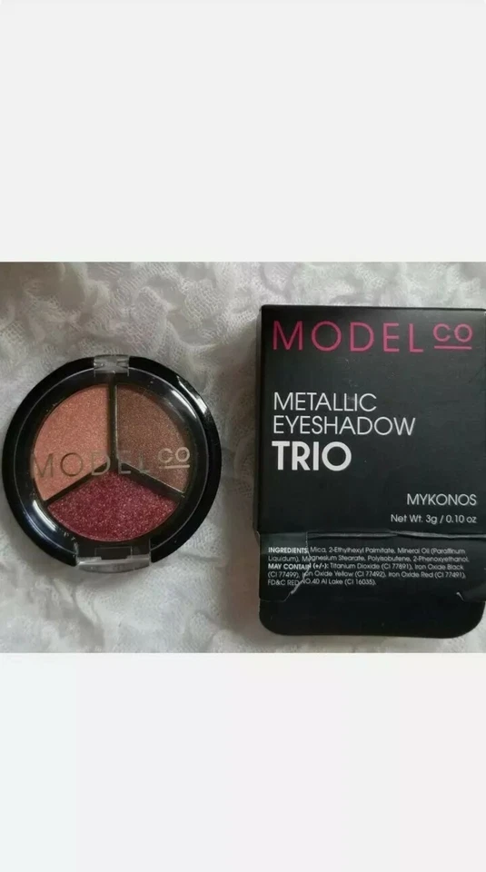 $18 Model Co Metallic Eyeshadow Trio Mykonos 3g / 0.10 oz NIB - Image 2 of 2