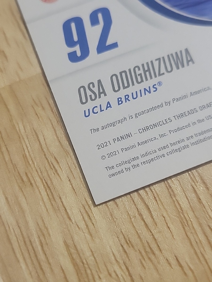 2021 Chronicles Draft Picks OSA ODIGHIZUWA Threads Autograph