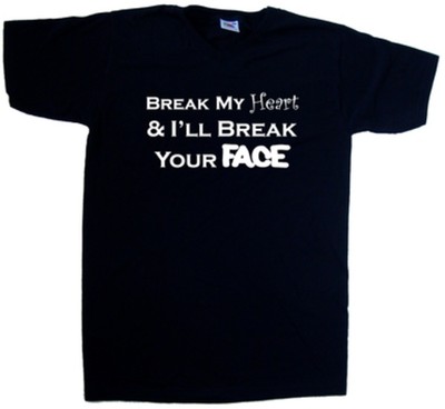 Break My Heart lustiges T-Shirt mit V-Ausschnitt