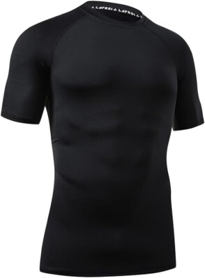 Herren Kurzarm UPF 50+ Basisschicht Felle Kompression Ausschlagschutz XLarge 0329LAF