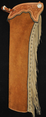 Custom Made Leather Youth Chaps/Size 14/16 Shotgun Chaps/Quick Ship/Made In USA