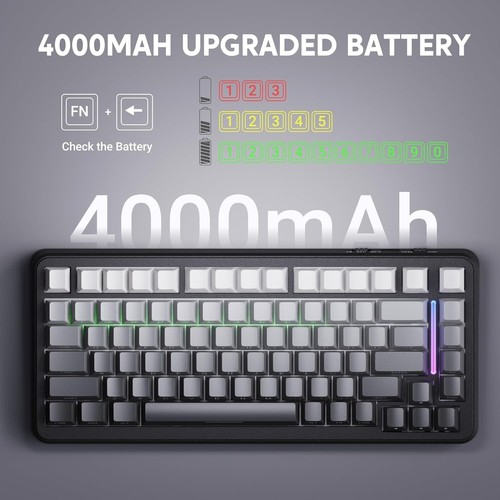 ATTACK SHARK M86 75% RGB Gasket Wireless Mechanical Gaming Keyboard, Tri-Mode - Picture 15 of 37